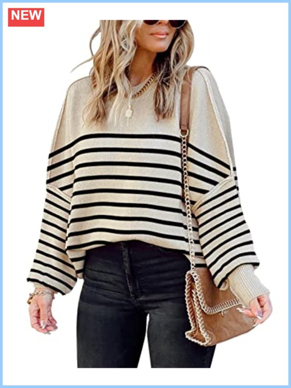 Womens Oversized Cable Knit Sweater Batwing Sleeve Pullover